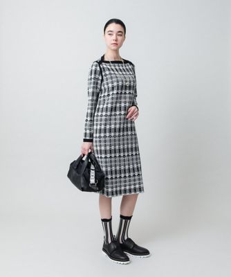 チェックジャカードニットワンピース | HIROKO KOSHINO (Women
