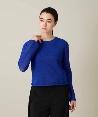 ＜HIROKO KOSHINO (Women)＞シアーメッシュニットプルオーバー　／洗える