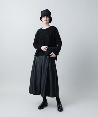 フェイクレザー切り替えフレアスカート | HIROKO KOSHINO (Women