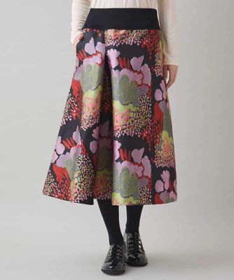 エイココンドウ　F　スカート　ニコル製マリココウガ　ジャガードジャケット 絵画ジャカードフレアスカート／日本製 | HIROKO KOSHINO (Women