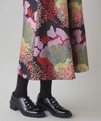 HIROKO KOSHINO ヒロココシノ☆花柄フレアースカート☆未使用品☆ 小花モチーフジャカードデザインスカート/日本製(ロング・マキシ