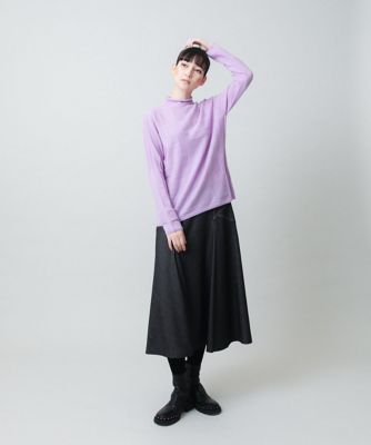 デニムライクジャージーフレアスカート／日本製／洗える | HIROKO