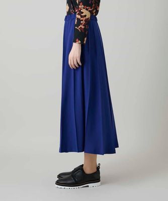 【美品】最終価格！アルベロベロ♥️ダークブルー ガウチョパンツ 立体プリーツシルエットスカート ／洗える | HIROKO KOSHINO (Women