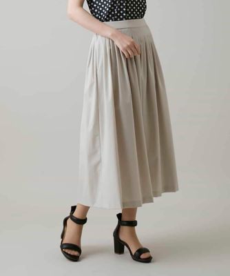 美品　PICTURES ピクチャーズ　フレアースカート　フリーサイズ　日本製 タックアクセントフレアスカート／日本製／洗える | HIROKO KOSHINO