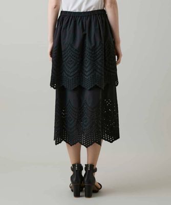 アイレット刺繍デザインスカート／洗える | HIROKO KOSHINO (Women
