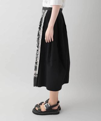 コシノヒロコのコレクション物スカート セール】 【日本製/洗える】レースオンプリントチェック柄
