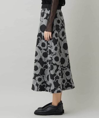 千鳥フラワー立体フレアスカート／日本製／洗える | HIROKO KOSHINO