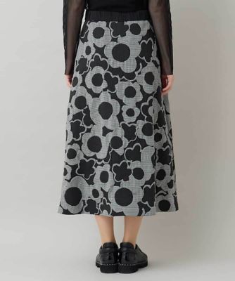 千鳥フラワー立体フレアスカート／日本製／洗える | HIROKO KOSHINO