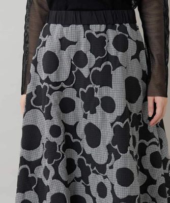 千鳥フラワー立体フレアスカート／日本製／洗える | HIROKO KOSHINO