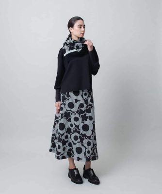 千鳥フラワー立体フレアスカート／日本製／洗える | HIROKO KOSHINO