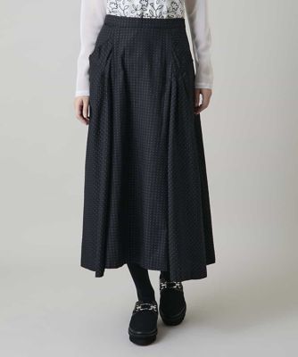 ドットジャカードフレアスカート ／洗える | HIROKO KOSHINO (Women