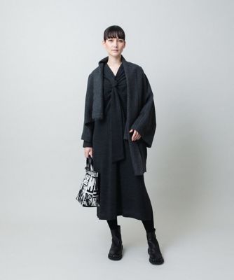 美品　HIROKO KOSHINO プレミア タグ付カシミヤショートコート ストールカラーデザインショートコート ／日本製 | HIROKO KOSHINO
