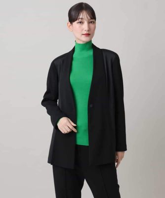 HIROKO KOSINO ヒロココシノ　ノーカラージャケット ダンボールニットノーカラージャケット ／日本製 | HIROKO KOSHINO
