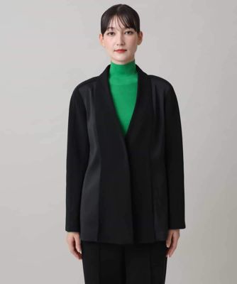 HIROKO KOSINO ヒロココシノ　ノーカラージャケット ダンボールニットノーカラージャケット ／日本製 | HIROKO KOSHINO
