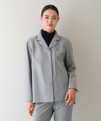 ＜HIROKO KOSHINO (Women)＞【日本製】デザインカッティングシャツジャケット