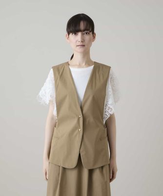 ノーブルラインデザインベスト ／日本製／洗える | HIROKO KOSHINO