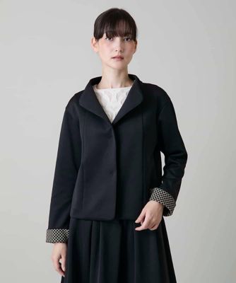 格子柄アクセントダンボールジャケット ／洗える | HIROKO KOSHINO
