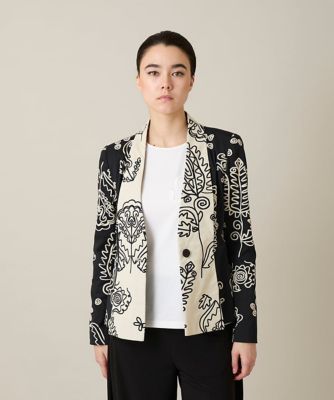 ＜HIROKO KOSHINO (Women)＞ボタニカルモダンジャケット　／日本製