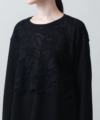 HIROKO KOSHINO / ヒロココシノ ケミカルレースドッキングプルオーバー/日本製/洗える ケミカルレースドッキングプルオーバー／日本製／洗える