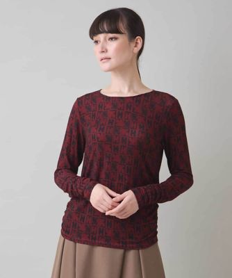 【新品】HIROKO KOSHINOヒロココシノ　プリントブラウス モチーフ総柄プリントシャツブラウス/洗濯機で洗える(ブラウス