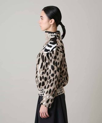 膨れジャカードデザインニットプルオーバー／日本製 | HIROKO KOSHINO