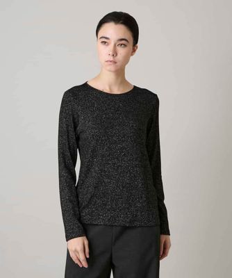 ＜HIROKO KOSHINO (Women)＞ラメジャージーベーシックカットソー