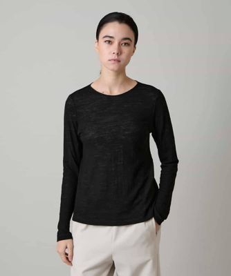 ＜HIROKO KOSHINO (Women)＞リバーガーゼロングスリーブカットソー／日本製