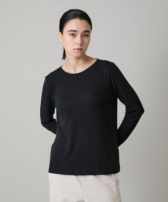 ＜HIROKO KOSHINO (Women)＞ハイストレッチレーヨンニットプルオーバー／日本製