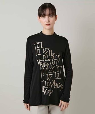 ＜HIROKO KOSHINO (Women)＞刺繍ロゴモックネックチュニック／日本製／洗える