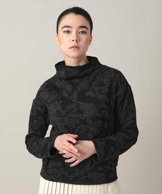 ＜HIROKO KOSHINO (Women)＞オフタートルジャカードニットプルオーバー／日本製