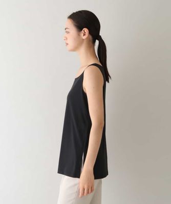 日本製／洗濯機で洗える】チュニック丈ベーシックタンクトップ