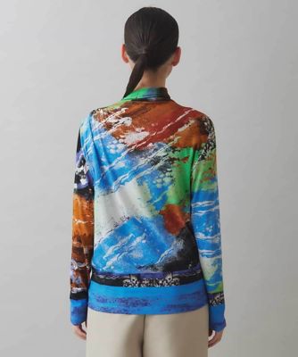 HIROKO KOSHINO / ヒロココシノ コレクションプリントハイネックプルオーバー /日本製/洗える コレクションプリントハイネックプルオーバー /日本製/洗える