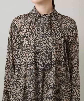 アートプリントボウタイブラウス／日本製／洗える | HIROKO KOSHINO