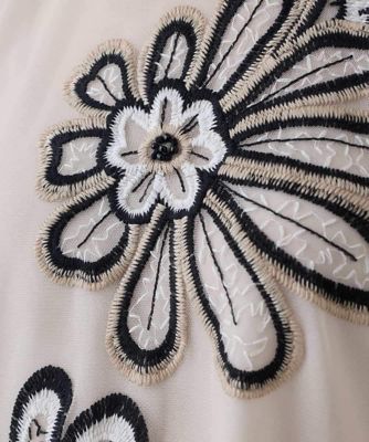 フラワー刺繍チュールトップス／洗える | HIROKO KOSHINO (Women