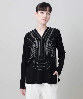 HIROKO KOSHINO / ヒロココシノ ステッチラインデザインプルオーバー /日本製/洗える ステッチラインデザインプルオーバー ／日本製／洗える | HIROKO