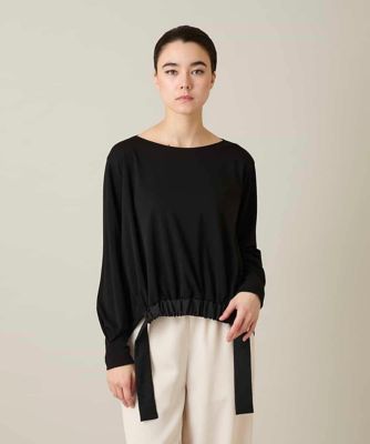 ＜HIROKO KOSHINO (Women)＞ヘムリボンギャザープルオーバー　／日本製／洗える