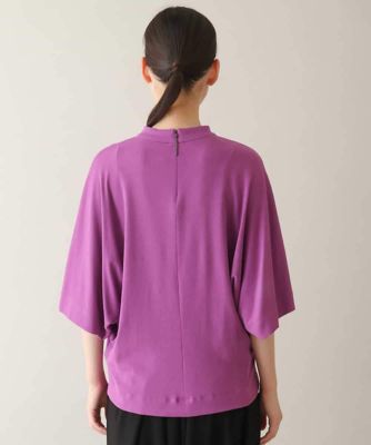 【送料無料ライン/39ショップ】 ドルマンモックネックカットソー ／日本製／洗える HIROKO | トップス