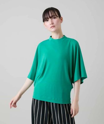 ＜HIROKO KOSHINO (Women)＞ドルマンスリーブミニマルカットソー／日本製／洗える