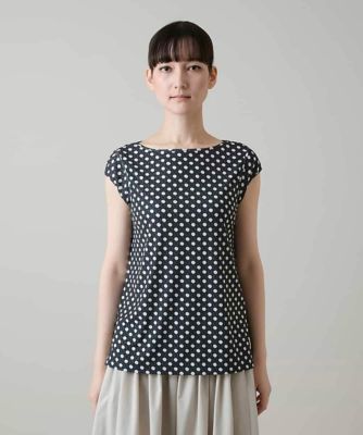 美品　KOHSHIN SATO カットソー ドットソフトチュールカットソー／日本製／洗える | HIROKO KOSHINO