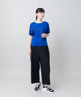 フラワーモチーフカットソー／日本製／洗える | HIROKO KOSHINO (Women