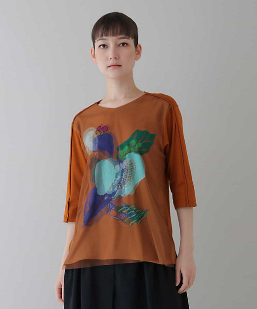 ＜三越伊勢丹/公式＞【SALE】3DアートチュールジョイントTシャツ ベージュ83 トップス