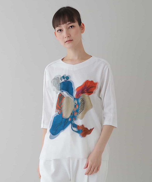 ＜三越伊勢丹/公式＞【SALE】3DアートチュールジョイントTシャツ ホワイト90 トップス