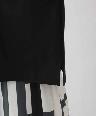 HIROKO KOSHINO / ヒロココシノ ツートンスムースTシャツ/日本製/洗える ツートンスムースTシャツ/日本製/洗える(カットソー・Tシャツ