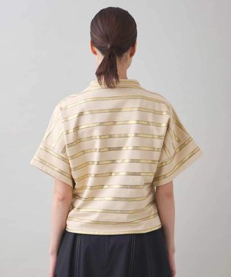 箔ボーダーコットンカットソー ／日本製／洗える | HIROKO