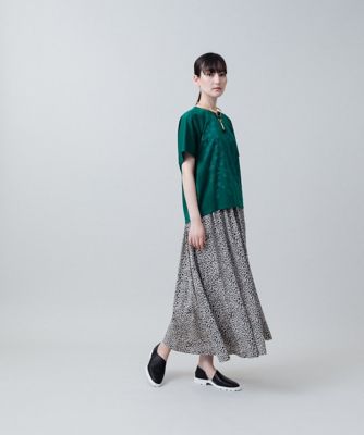 立体切り替えデザインカットソー／日本製／洗える