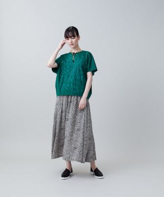 立体切り替えデザインカットソー／日本製／洗える