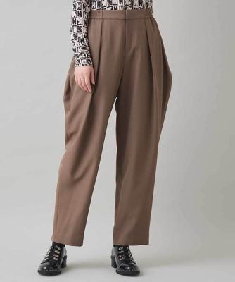 ひろと フロントタックワイドテーパードパンツ／日本製／洗える
