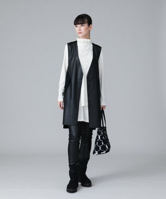 【日本製／洗える】フェイクレザー　ジョイントパンツ