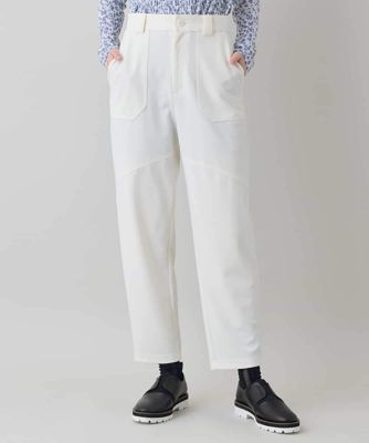 ＜HIROKO KOSHINO (Women)＞立体テーパードジャージーパンツ　／日本製／洗える