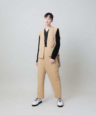 ラップ風テーパードデザインパンツ／日本製